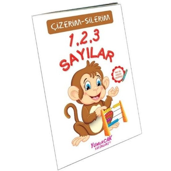 1 2 3 Sayılar - Çizerim Silerim | Yumurcak Yayınları (İnce Kapak)