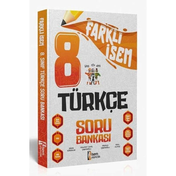 2024 8.Sınıf Türkçe Farklı İsem Soru Bankası | İsem Yayıncılık - Ortaokul (İnce Kapak)