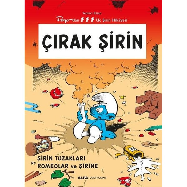 Çırak Şirin - Şirin Tuzakları ve Romeolar ve Şirine - Peyo'dan Üç Şirin Hikayesi - Yedinci Kitap | Alfa Yayıncılık (İnce Kapak)
