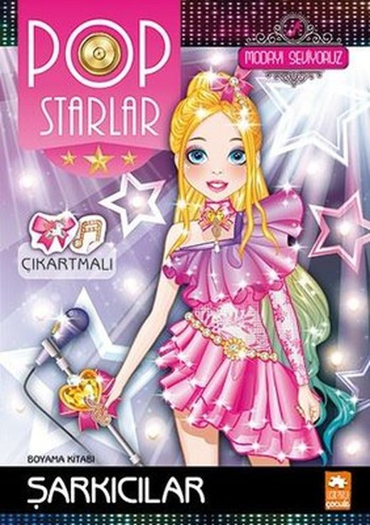 Pop Starlar Şarkıcılar - Modayı Seviyoruz - Çıkarmalı Boyama Kitabı | Eksik Parça