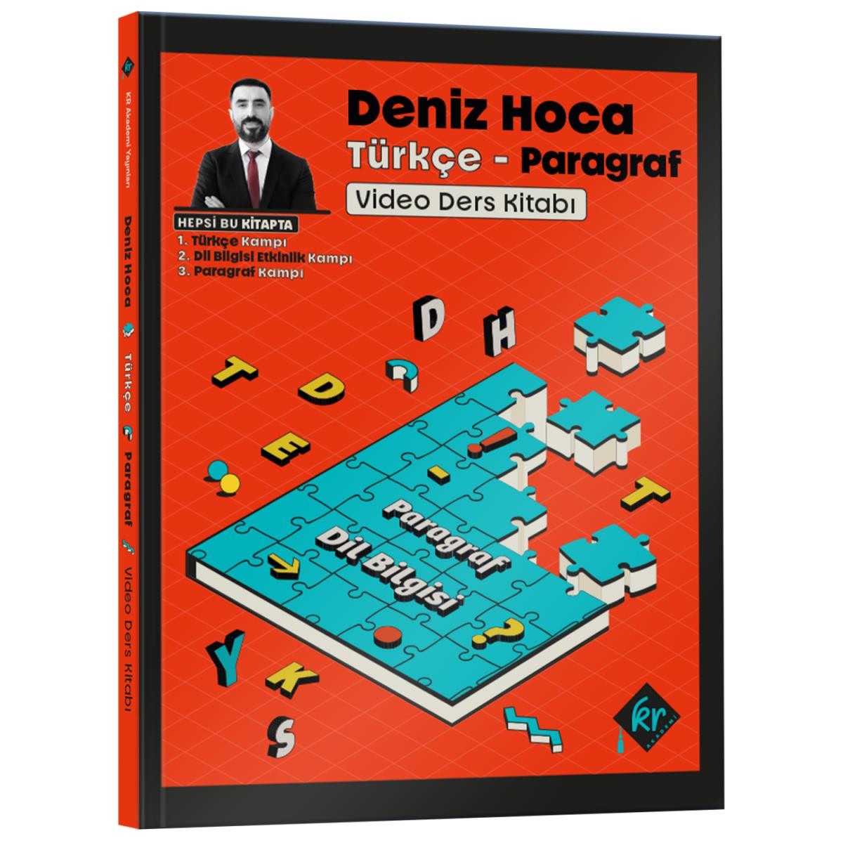 Deniz Hoca Tüm Sınavlar İçin Türkçe Video Ders Kitabı | KR Akademi (İnce Kapak)