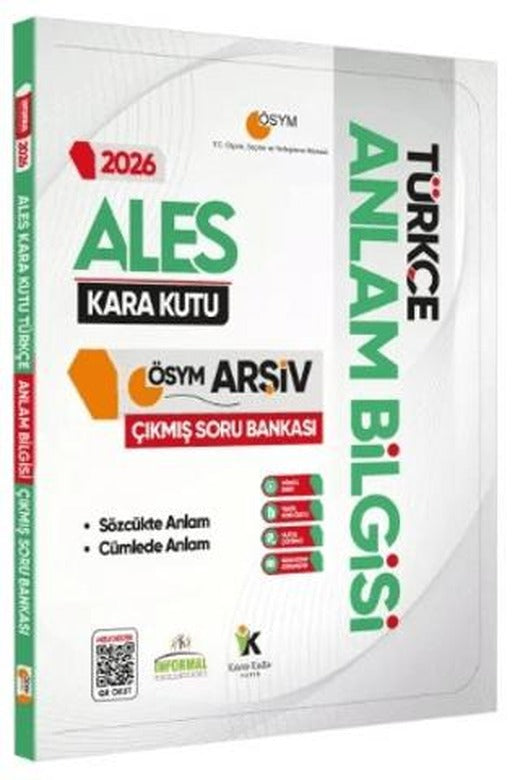 2026 ALES Türkçenin Kara Kutusu ANLAM BİLGİSİ (Sözcük-Cümle) Çıkmış Soru Bankası Konu Özetli Dijital Çözümlü | Karakutu Yayın (Ciltsiz)