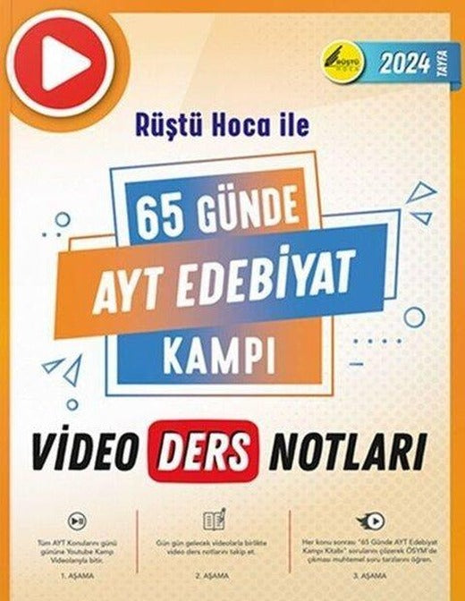 65 Günde AYT Edebiyat Video Ders Notları | Rehber Matematik (İnce Kapak)