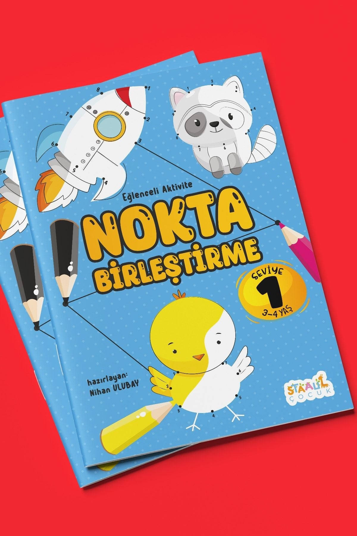 Eğlenceli Aktivite Nokta Birleştirme ‐ Boyama ve Aktivite Kitabı ‐ Seviye 1