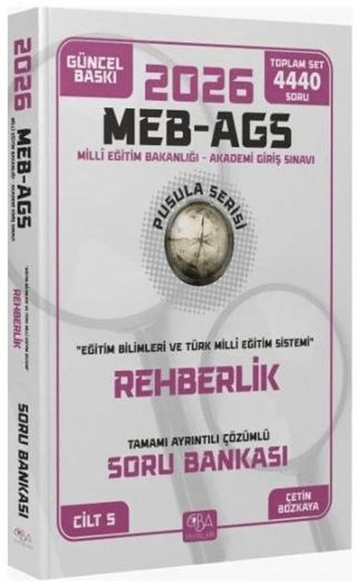 2026 MEB-AGS Eğitim Bilimleri Rehberlik Soru Bankası Çözümlü | CBA Akademi (Ciltsiz)