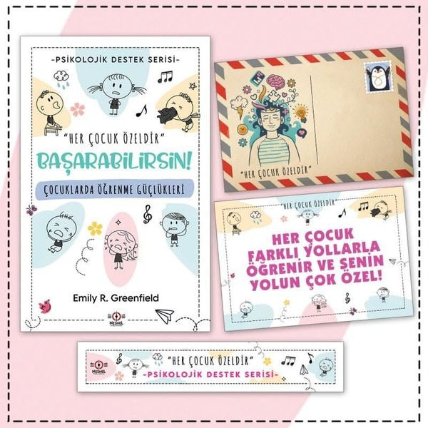 Çocuklarda Öğrenme Güçlükleri - Kartpostal ve Ayraç - Çocuklar İçin Psikolojik Destek Serisi | Nesnel Yayınları (İnce Kapak)