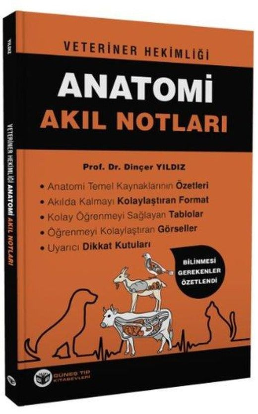 Veteriner Hekimliği Anatomi Akıl Notları | Güneş Tıp Kitabevleri (İnce Kapak)