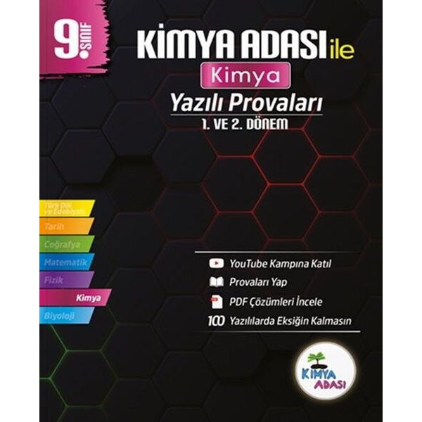 9. Sınıf Kimya Yazılı Provaları | Kimya Adası Yayınları (İnce Kapak)