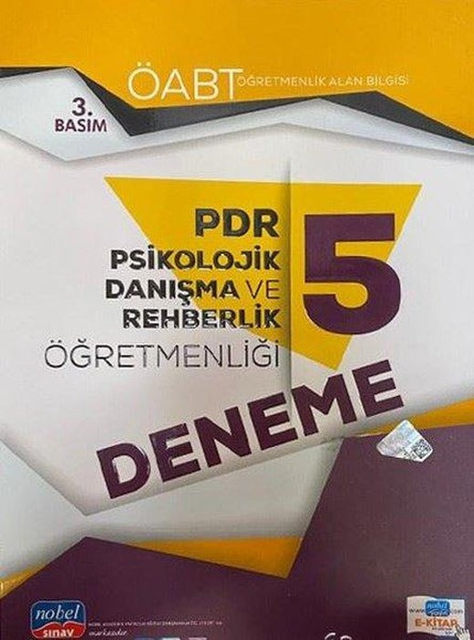 2021 ÖABT Psikolojik Danışma ve Rehberlik Öğretmenliği 5 Deneme | Nobel Sınav (İnce Kapak)