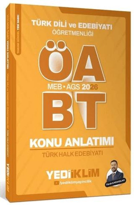 2026 ÖABT MEB-AGS Türk Dili ve Edebiyatı Türk Halk Edebiyatı Konu Anlatımı | Yediiklim Yayınları (Ciltsiz)