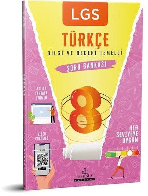 LGS Türkçe Bilgi ve Beceri Temelli Soru Bankası | Ephesus Akademi (İnce Kapak)