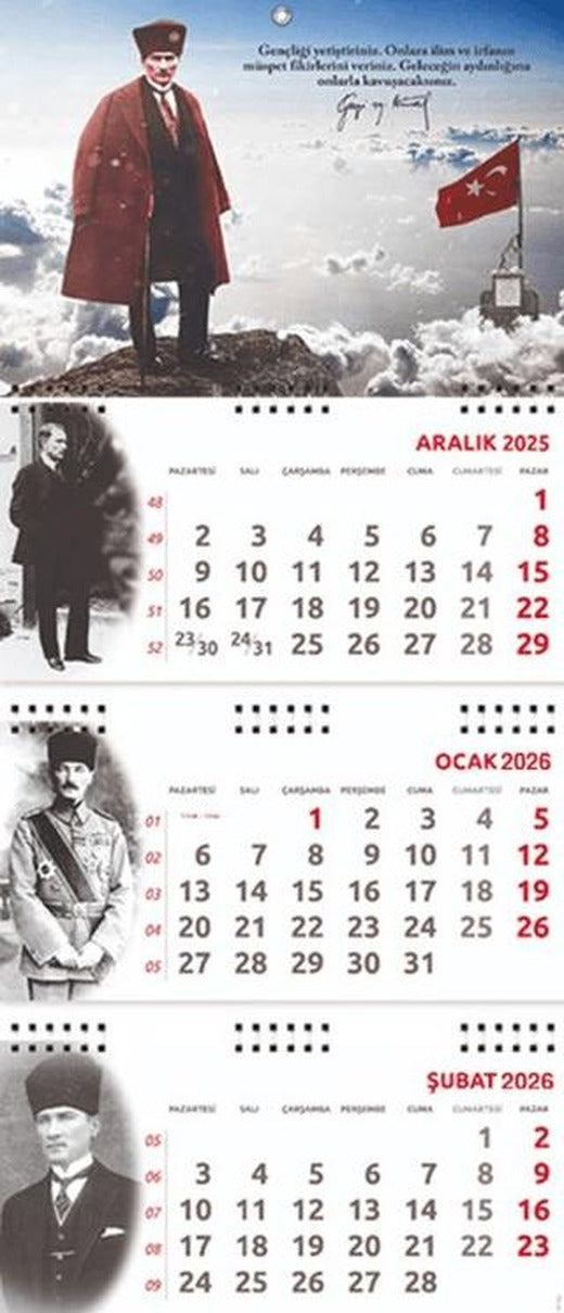 2026 Atatürk Gemici Duvar Takvimi - Sakarya | Halk Kitabevi (Ciltsiz)