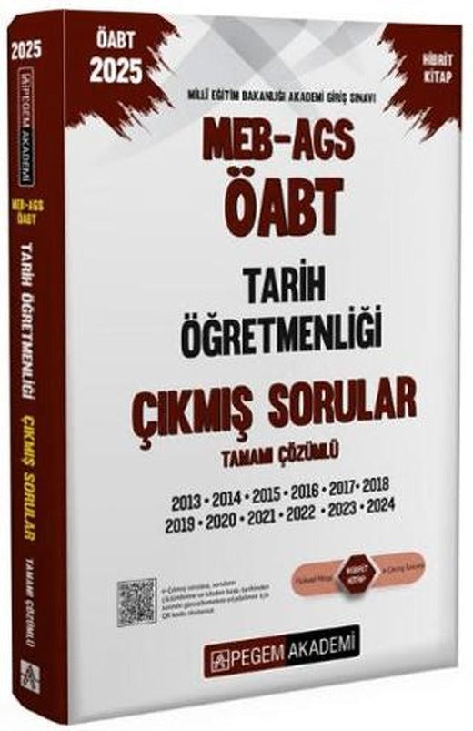 2025 MEB-AGS-ÖABT Tarih Öğretmenliği Çıkmış Sorular | Pegem Akademi Yayıncılık (Ciltsiz)