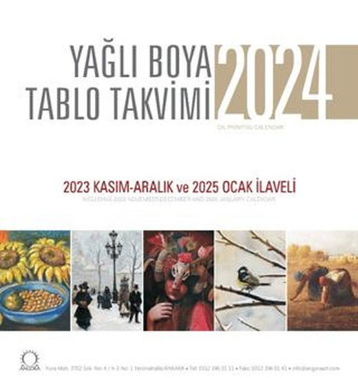 Yağlı Boya Tablo Takvimi 2024 Duvar Takvimi | Angora Kitapları