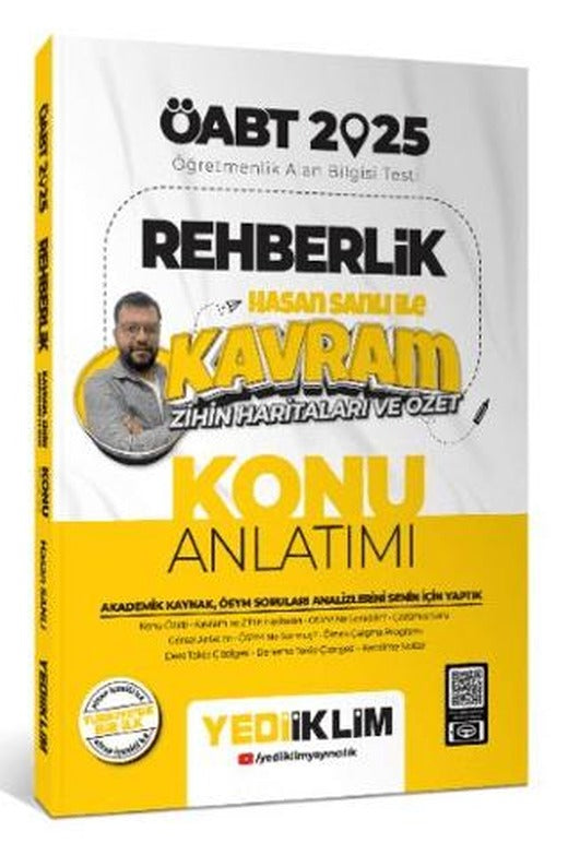 2025 ÖABT Rehberlik Hasan Sanlı ile Kavram Zihin Haritaları ve Özet Konu Anlatımı | Yediiklim Yayınları (Ciltsiz)