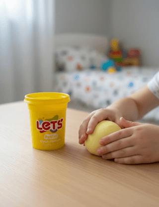 Let's Pastel Oyun Hamuru Sarı 110g | Lets - Resim 1