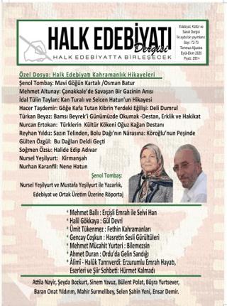 Halk Edebiyatı Dergisi: 73 - 74 Temmuz Ağustos Eylül Ekim 2026 | Halk Edebiyatı Dergisi Yayınları (Ciltsiz)  - Resim 1