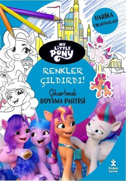 My Little Pony Renkler Çıldırdı! Çıkartmalı Boyama Partisi | Doğan Çocuk (İnce Kapak)  - Resim 1
