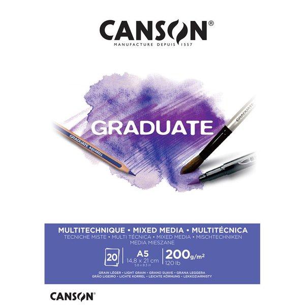 Canson Graduate A5 Mix Media Blok Beyaz Defter
