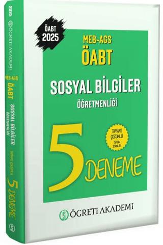 2025 MEB AGS ÖABT Sosyal Bilgiler Öğretmenliği Tamamı Çözümlü 5 Deneme | Öğreti Akademi (Ciltsiz)  - Resim 1