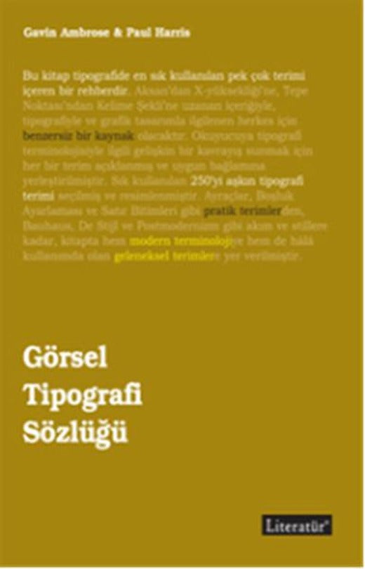 Görsel Tipografi Sözlüğü | Literatür Yayıncılık (İnce Kapak)