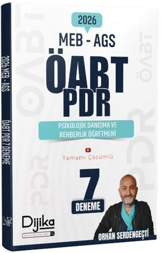 2026 ÖABT MEB-AGS PDR Psikolojik Danışma ve Rehberlik Öğretmeni 7 Deneme Çözümlü | Dijika Yayınları (Ciltsiz)