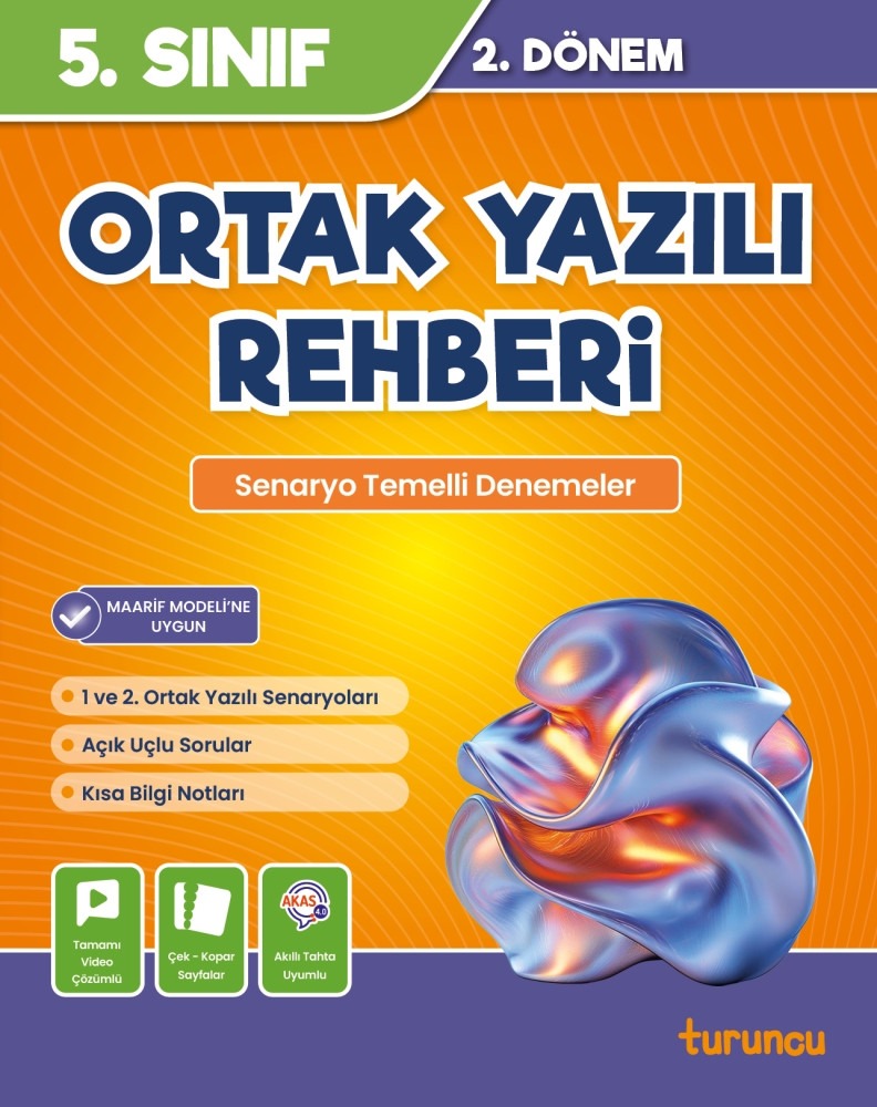 Ortak Yazılı Rehberi 5.Sınıf 2.Dönem | Tudem Yayınları - Ders Kitapları (İnce Kapak)