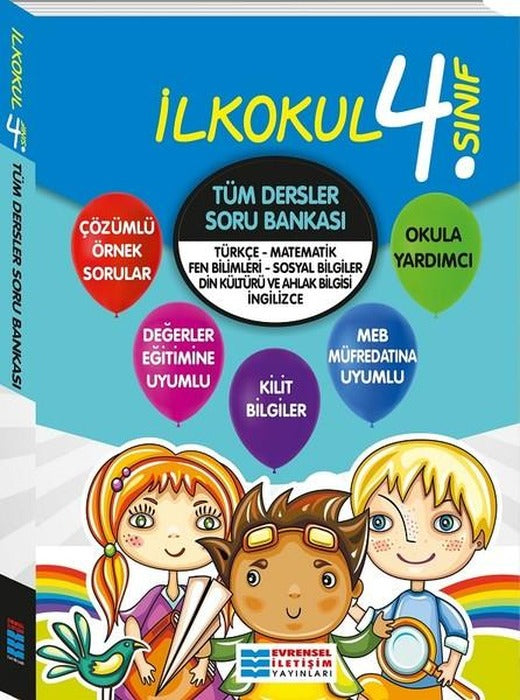 4.Sınıf Tüm Dersler Soru Bankası | Evrensel İletişim Yayınları (İnce Kapak)