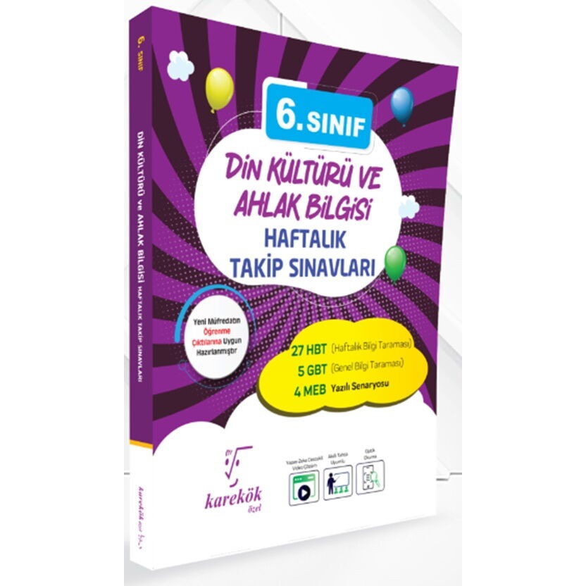 6. Sınıf Din Kültürü Ve Ahlak Bilgisi Haftalık Takip Sınavları | Karekök Yayıncılık (Ciltsiz)