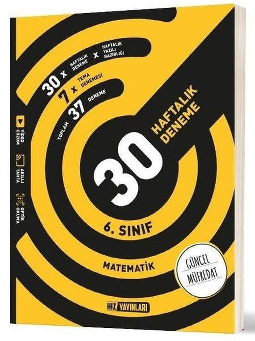 6. Sınıf Matematik 30 Haftalık Deneme | Hız Yayınları (İnce Kapak)