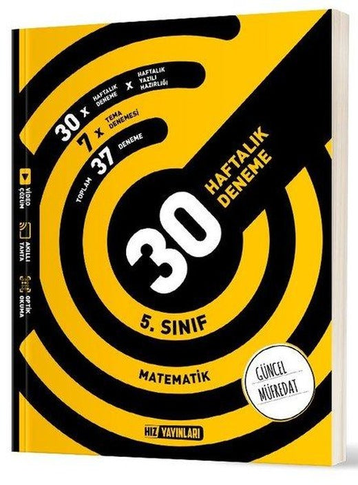 5. Sınıf Matematik Haftalık Deneme | Hız Yayınları (İnce Kapak)