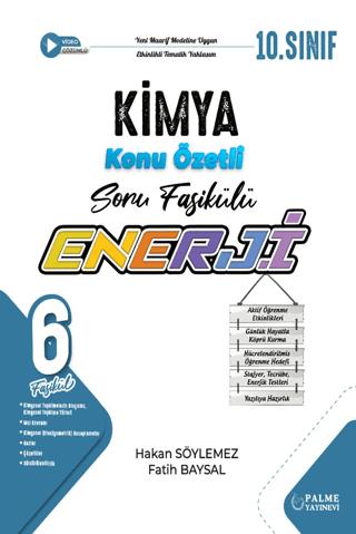 10. Sınıf Enerji Kimya Konu Özetli Soru Fasikülleri (6 Fasikül) | Palme Yayınları (Ciltsiz)  - Resim 1