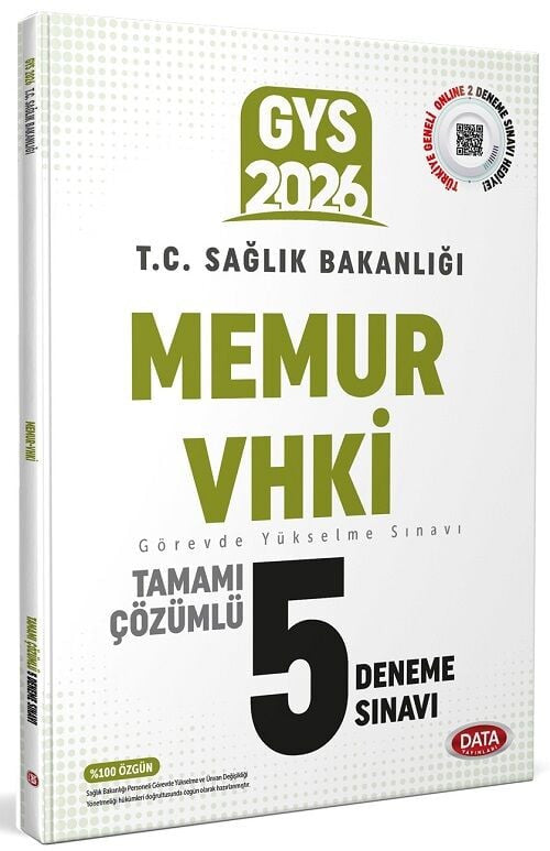 Data 2026 GYS Sağlık Bakanlığı Memur ve VHKİ 5 Deneme Çözümlü Görevde Yükselme Data Yayınları - Kollektif kitap kapağı
