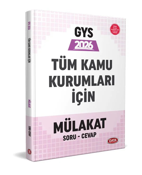 Data 2026 GYS Tüm Kamu Kurumları için Mülakat Soru Cevap Görevde Yükselme Data Yayınları kitap kapağı