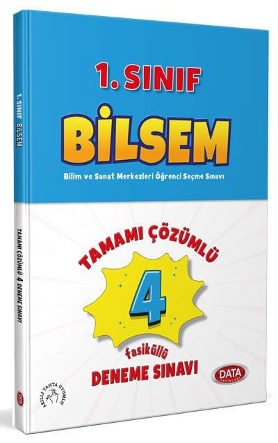 Data Yayınları 1. Sınıf Bilsem Tamamı Çözümlü 4 Deneme Sınavı Yeni Tarz - Kolektif kitap kapağı
