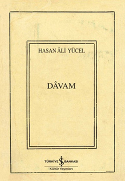 Davam - Hasan Ali Yücel kitap kapağı