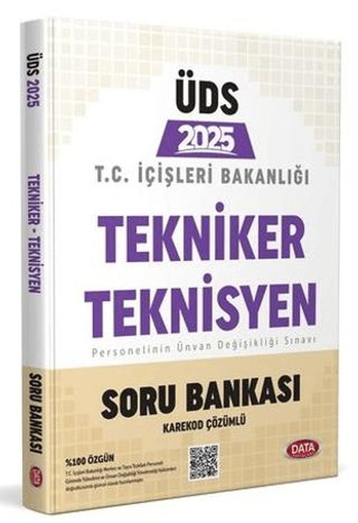 2025 T.C. İçişleri Bakanlığı Tekniker - Teknisyen ÜDS Soru Bankası - Karekod Çözümlü | Data Yayınları (Ciltsiz)