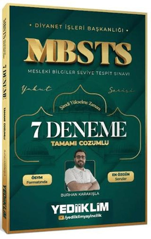 Diyanet İşleri Başkanlığı MBSTS Tamamı Çözümlü 7 Deneme | Yediiklim Yayınları (Ciltsiz)