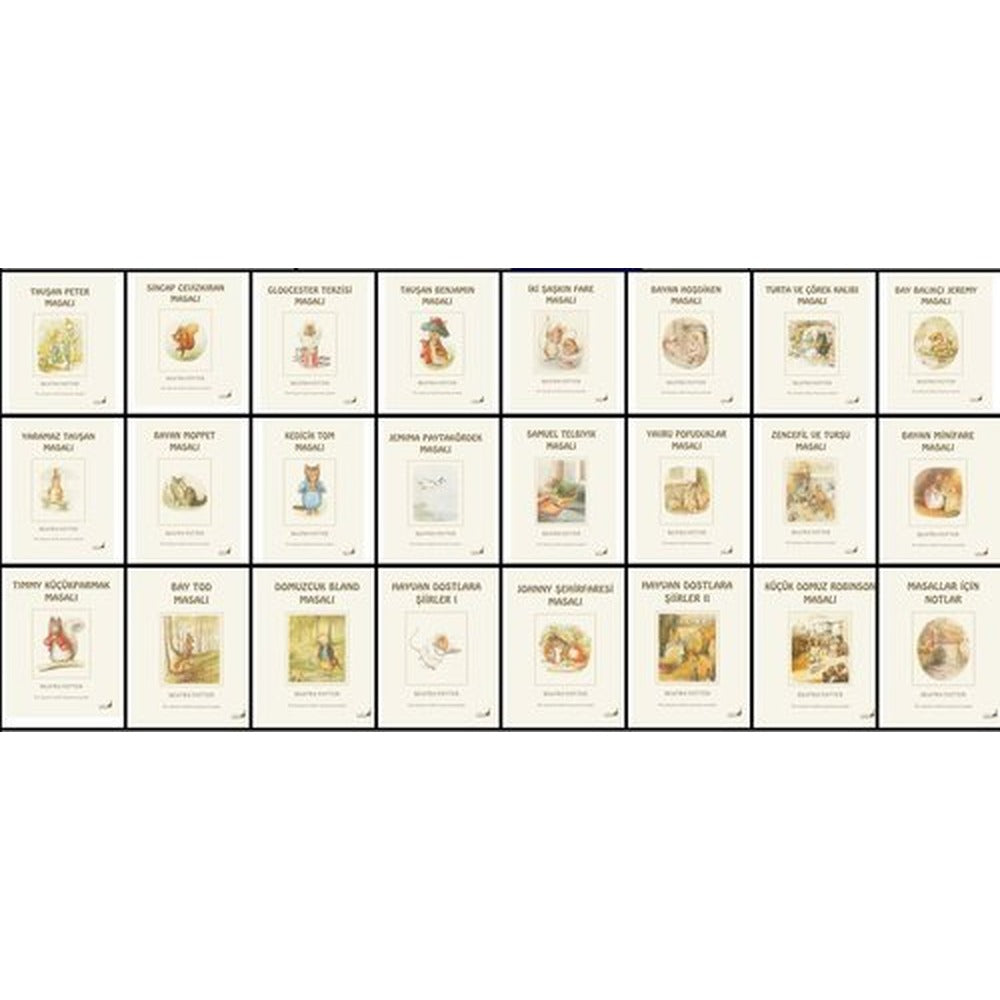 Beatrix Potter Masalları Seti - 24 Kitap Takım | Everest Yayınları (Cep Boy)