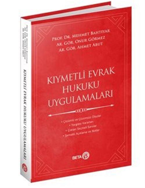 Kıymetli Evrak Hukuku Uygulamaları | Beta Yayınevi (Ciltsiz)