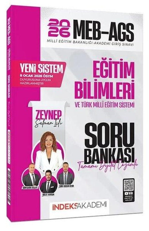 2026 MEB - AGS Eğitim Bilimleri ve Türk Milli Eğitim Sistemi Soru Bankası Çözümlü | İndeks Akademi (İnce Kapak)