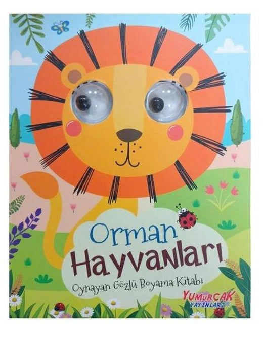 Orman Hayvanları - Oynayan Gözlü Boyama Kitabı | Yumurcak Yayınları (İnce Kapak)