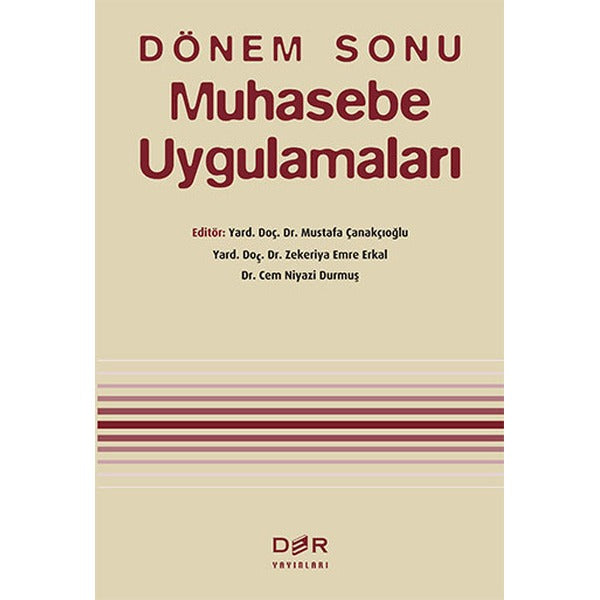 Dönem Sonu Muhasebe Uygulamaları | Der Yayınları - Ders Kitabı Dizisi (İnce Kapak)