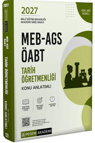 2027 MEB-AGS ÖABT Tarih Öğretmenliği Konu Anlatımlı | Pegem Akademi Yayıncılık (Ciltsiz)  - Resim 1