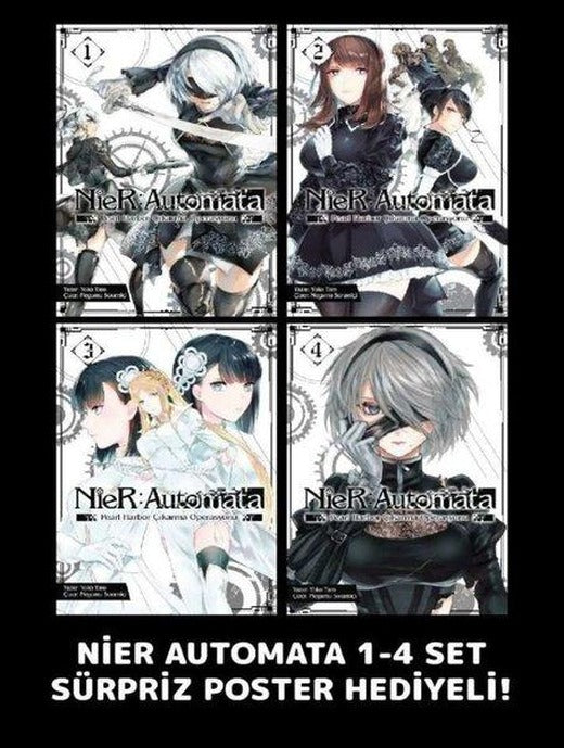 Nier: Automata 1 - 4 - Poster Hediyeli Set | Komik Şeyler (İnce Kapak)