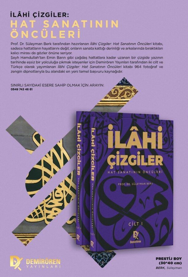 İlahi Çizgiler Hat Sanatının Öncüleri Seti - 2 Kitap Takım | Demirören Yayınları (Ciltli)
