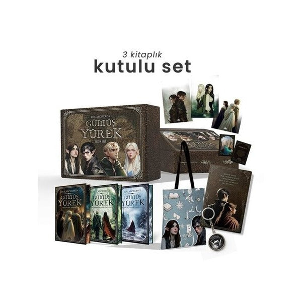 Gümüş Yürek Serisi Seti - 3 Kitap Takım - Yan Boyamalı Kutulu | Guardian Yayınları (Ciltli)