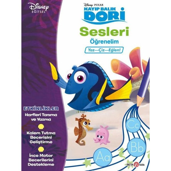 Disney Eğitsel Kayıp Balık Dori Sesleri Öğrenelim 4+Yaş | Beta Kids (İnce Kapak)
