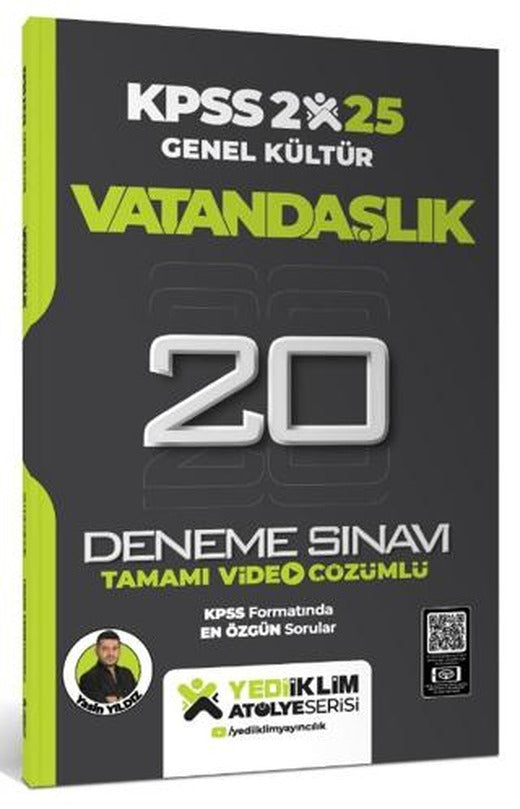 2025 KPSS Genel Kültür Atölye Serisi Vatandaşlık Tamamı Video Çözümlü 20 Deneme Sınavı