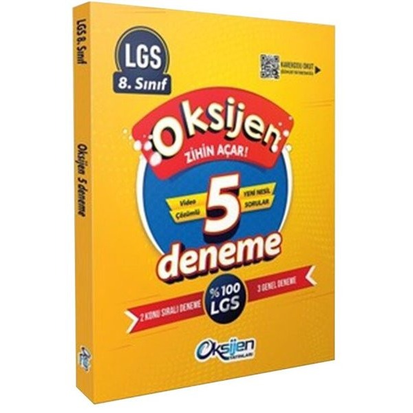 8. Sınıf LGS 2+3 Deneme | Oksijen Yayınları - Eğitim (İnce Kapak)